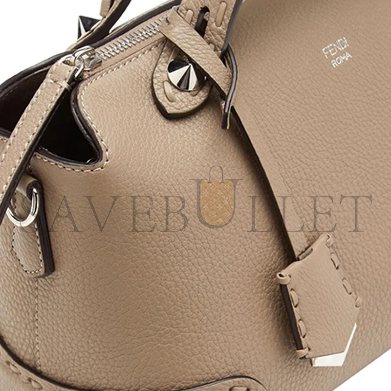 FENDI BY THE WAY LEATHER MEDIUM SELLERIA BAG DOVE GRAY 8BL146ARBBF04Y9 (27*15*13cm)